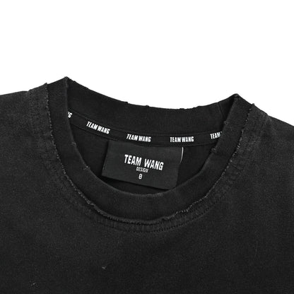 TEAM WANG 25ss GBAD letter washed printed short sleeves