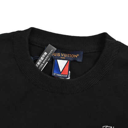 Louis Vuitton America's Cup hot diamond knitted short sleeves