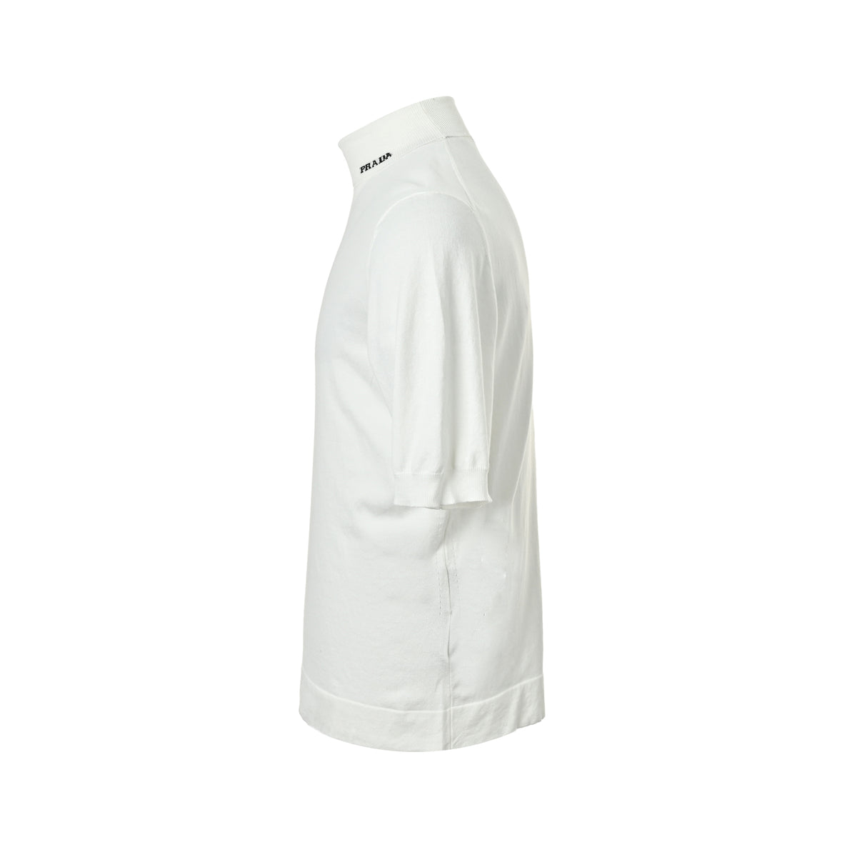 Prada sleeves letter jacquard knitted short sleeves