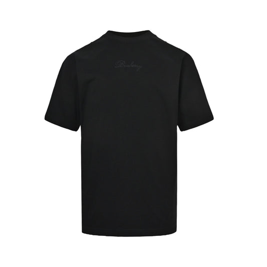 Burberry signature plaid letter embroidered short sleeves on the back