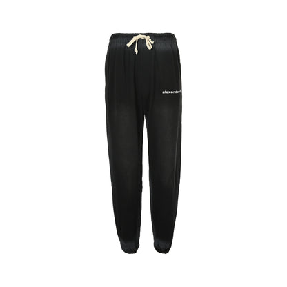 Alexander Wang washed letter print web trousers