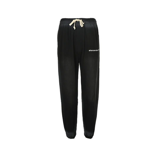 Alexander Wang washed letter print web trousers