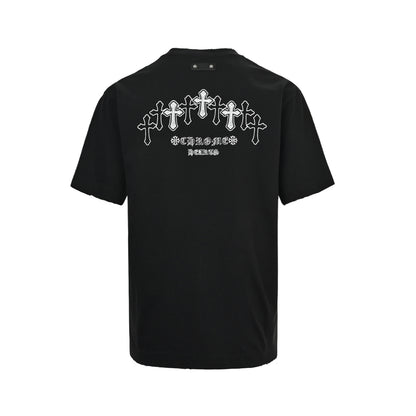 Chrome Hearts/Chrome Heart 26ss Sanskrit cross embroidered short sleeves