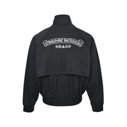 Chrome Hearts full printed dark pattern zipper jacket