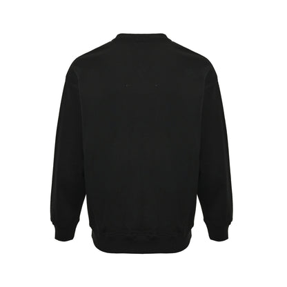 Loewe/Luo Yiwei 25Fw contrasting letter patch logo round neck sweatshirt