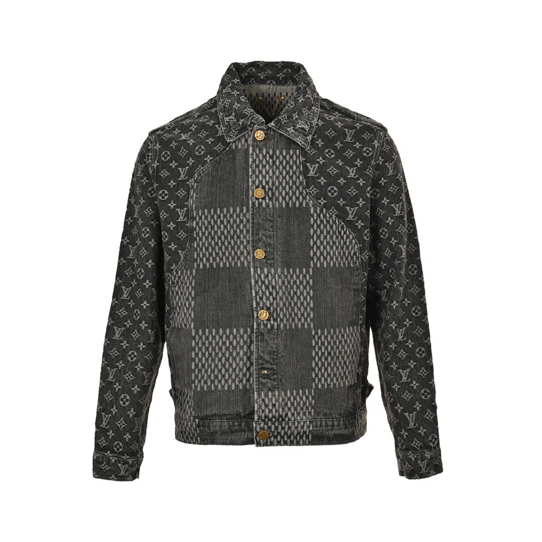 Louis Vuitton classic checkerboard washed denim jacket