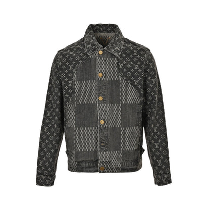 Louis Vuitton classic checkerboard washed denim jacket