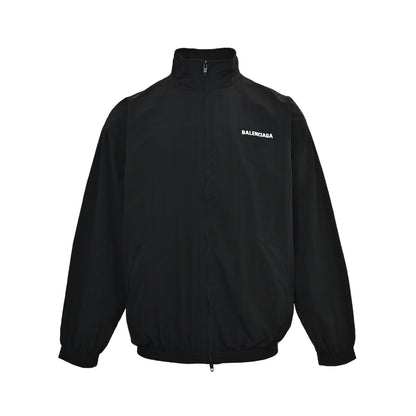 Balenciaga/ Balenciaga Mirrored Letters Embroidered Sports Jacket
