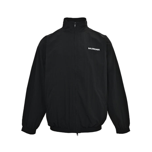 Balenciaga/ Balenciaga Mirrored Letters Embroidered Sports Jacket