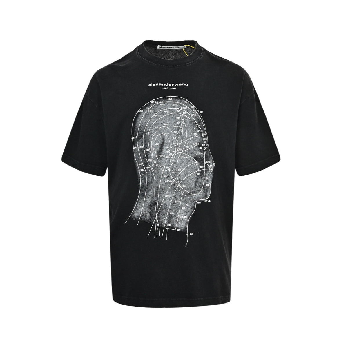 Alexander Wang hot diamond letter head print short sleeves