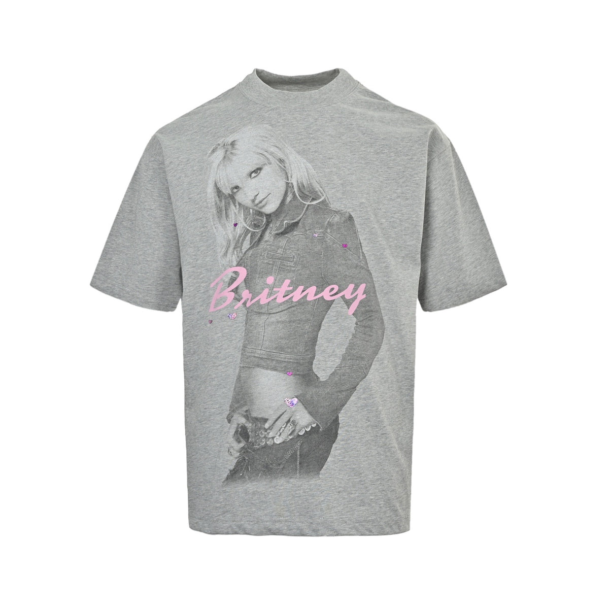 Balenciaga Britney joint printed washed short-sleeves