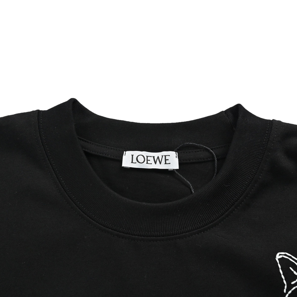 Loewe/Luoyiwei 26ss animal line embroidered short sleeves