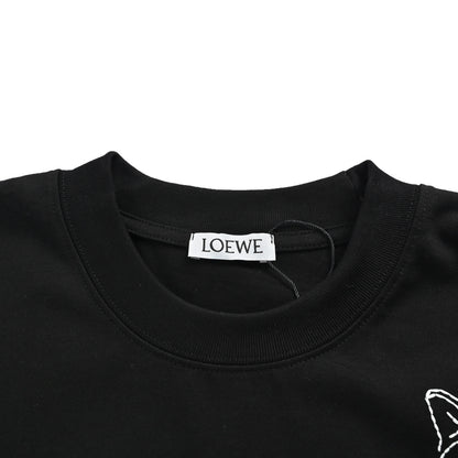 Loewe/Luoyiwei 26ss animal line embroidered short sleeves