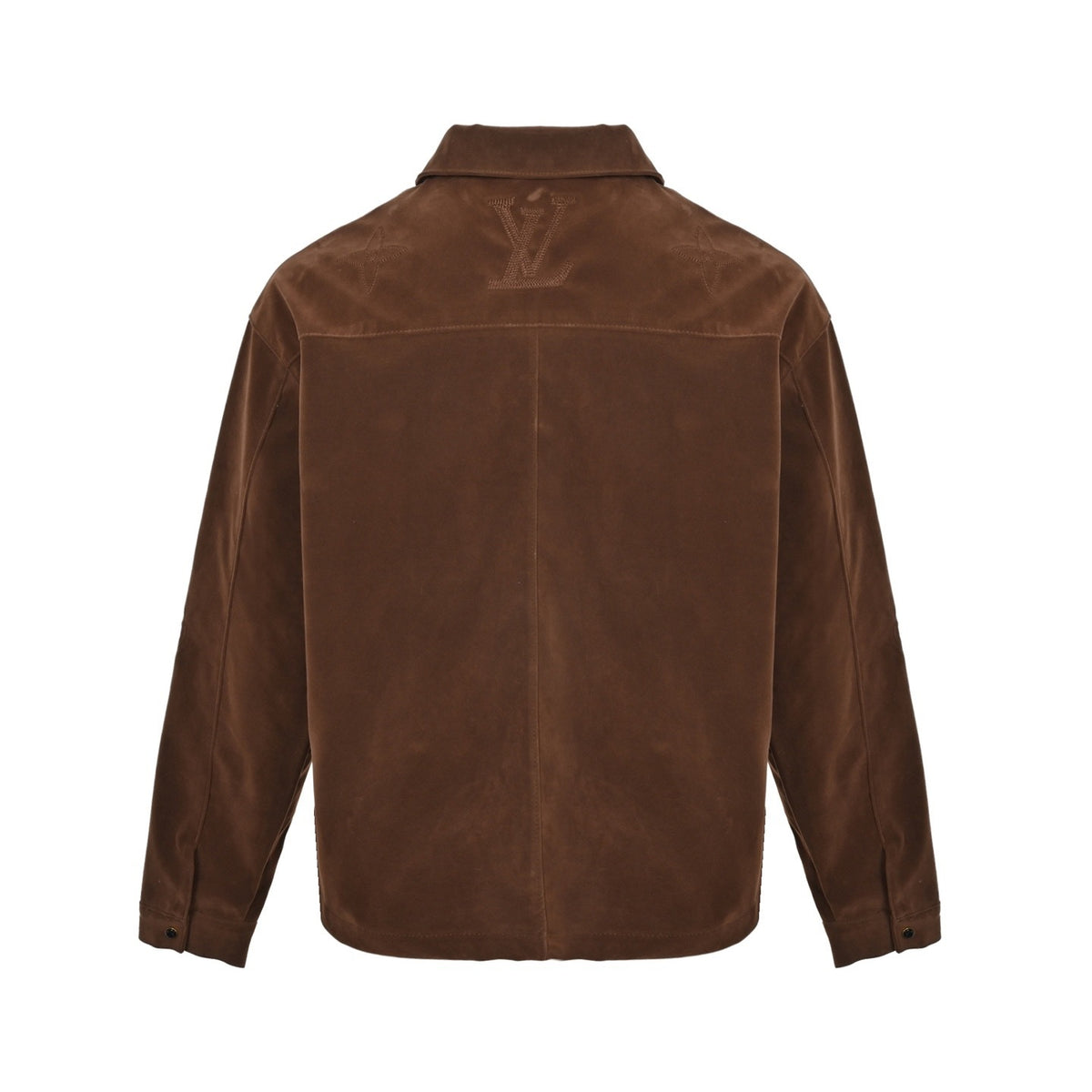 Louis Vuitton large floral embroidered suede jacket