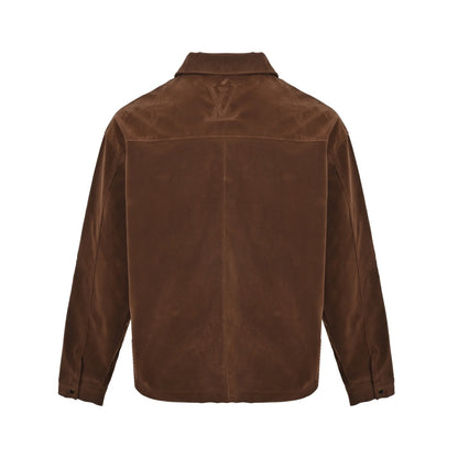 Louis Vuitton large floral embroidered suede jacket