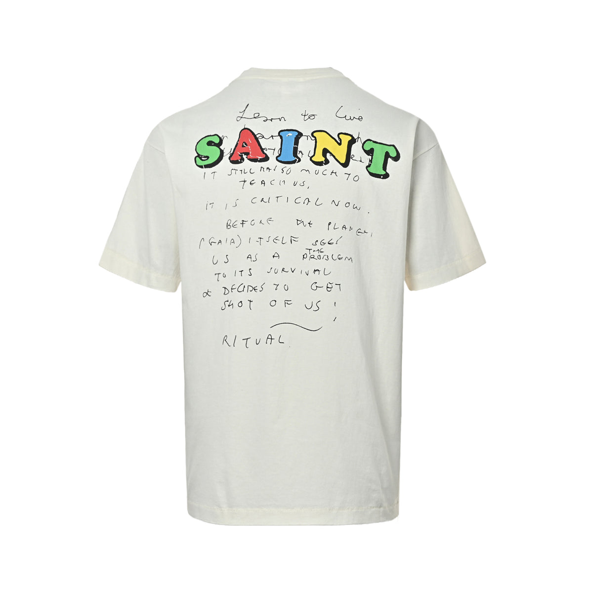 SAINT MICHAEL Einstein printed short sleeves