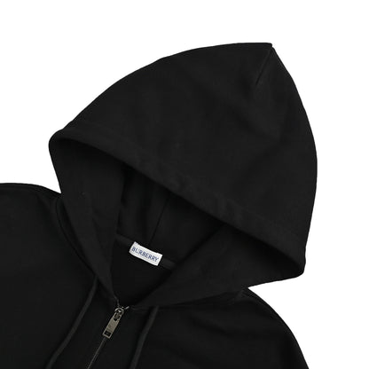 Burberry plaid war horse embroidered zipper hooded sweatshirt