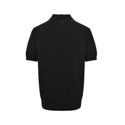 Dior small label embroidered knitted Polo short sleeves