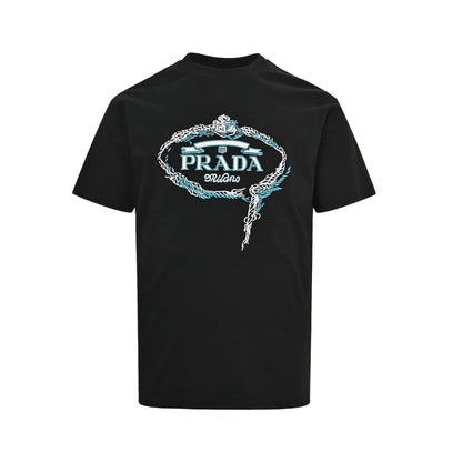Prada knot logo embroidered short sleeves