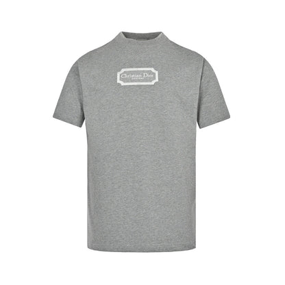 Dior 23ss embroidered silver logo short sleeves
