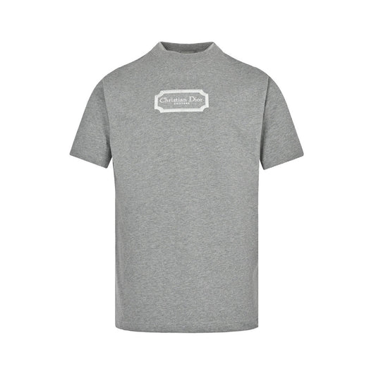 Dior 23ss embroidered silver logo short sleeves