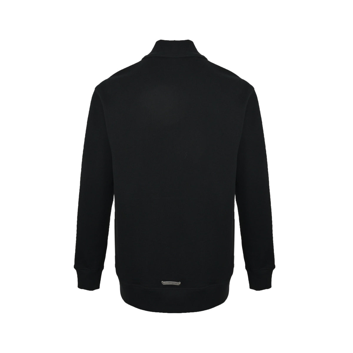 Chrome Hearts/Chrome Heart Cross Half-Zip Leather Stand Collar Sweatshirt