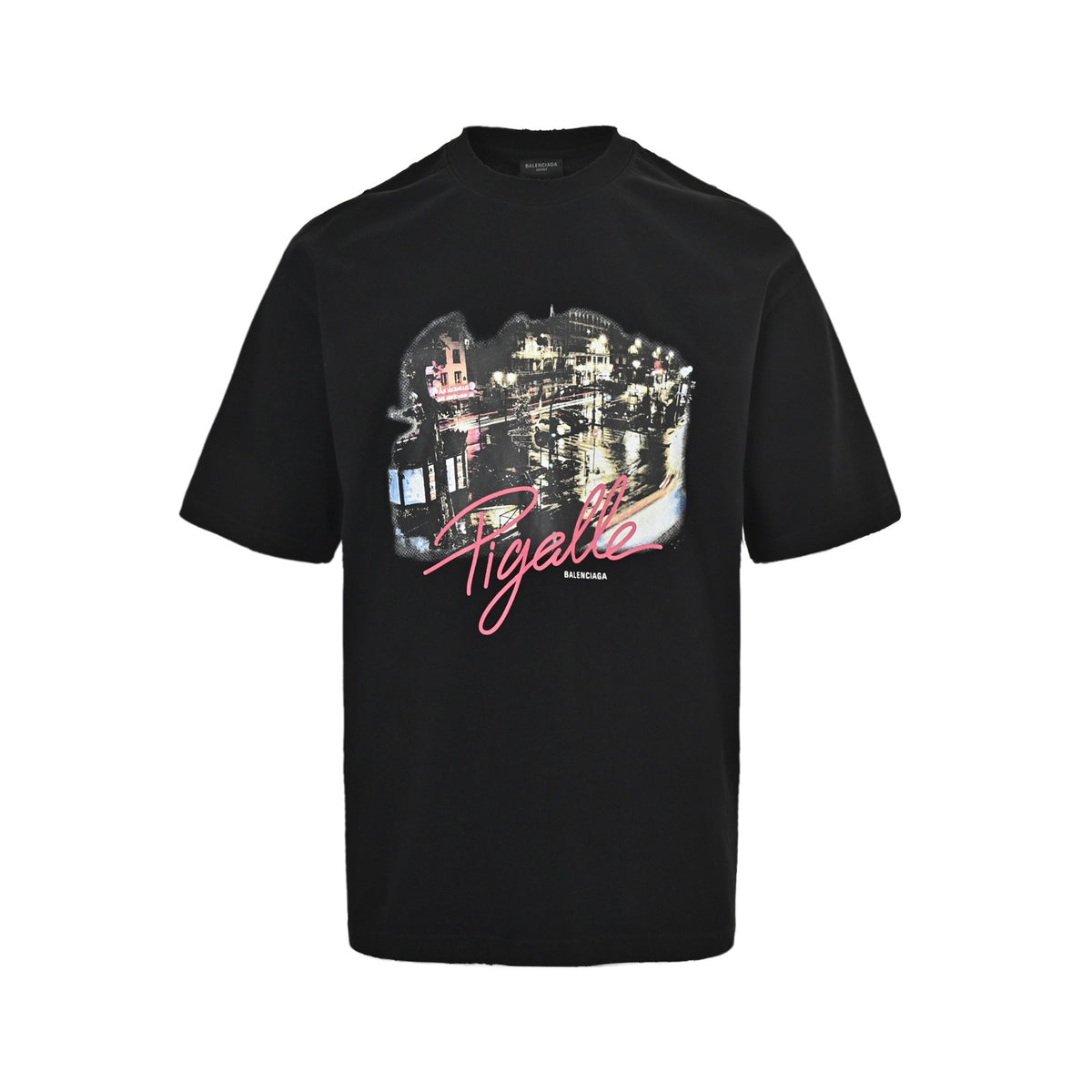Balenciaga 25ss night scene printed short sleeves