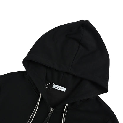Loewe/Luo Yiwei 25Fw fake pocket laminated logo zipper hooded jacket