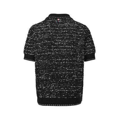 Thom Browne/Thom Brown tweed jacquard Polo short sleeves