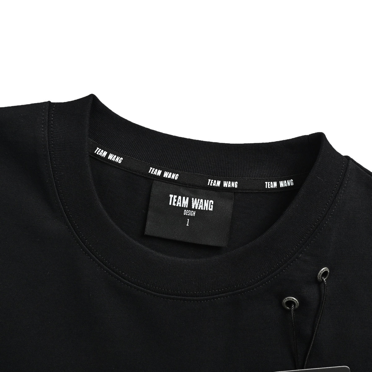 TEAM WANG Back neck small label short sleeves
