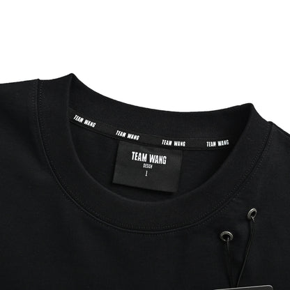 TEAM WANG Back neck small label short sleeves