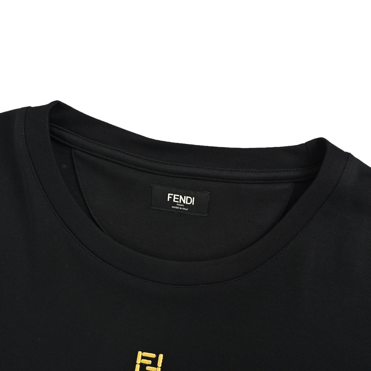 Fendi colorful FF logo embroidered short sleeves