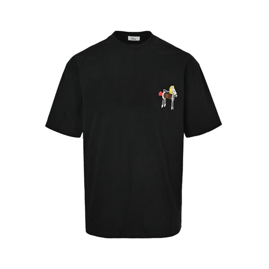 Dior Year of the Horse pony embroidered short sleeves