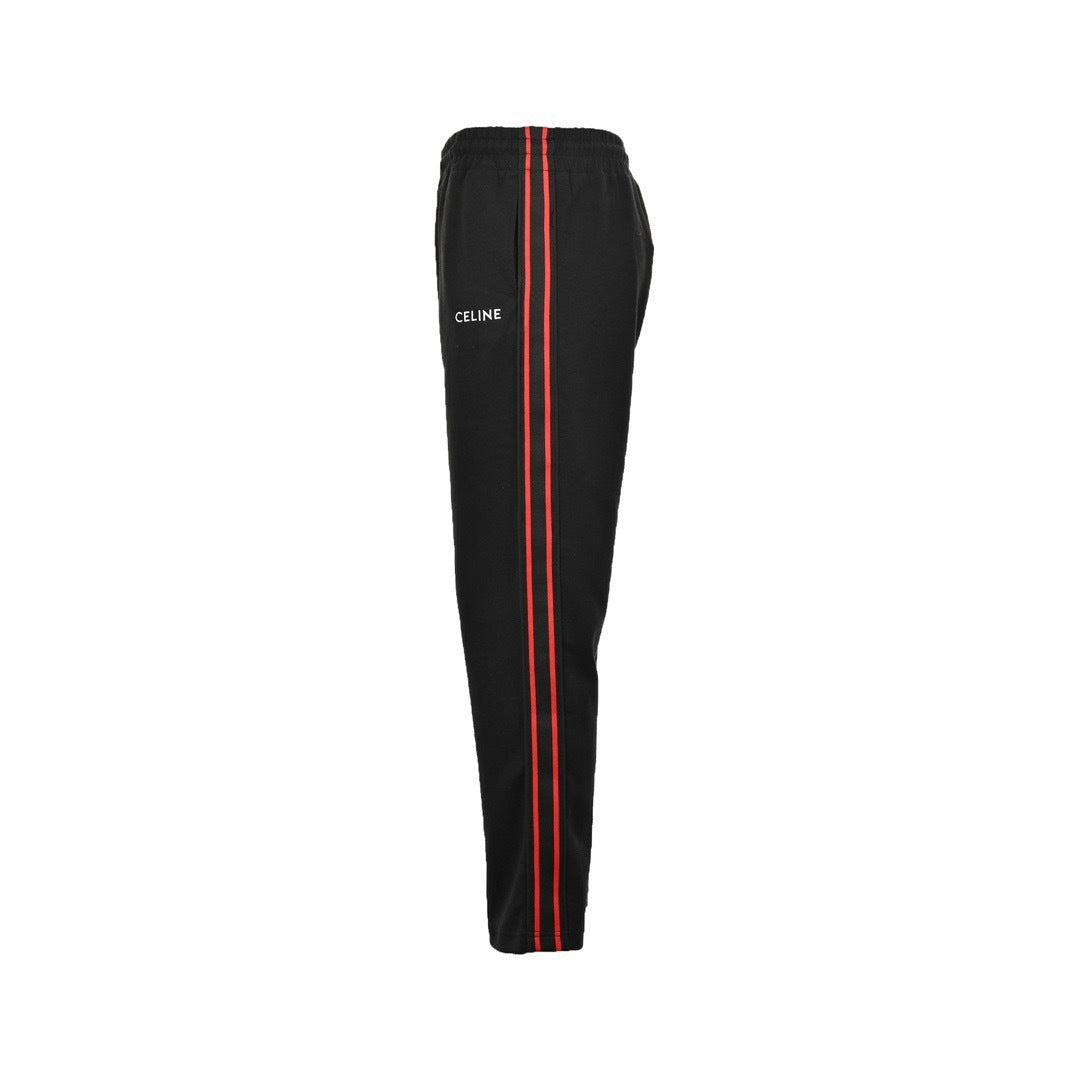 Celine 23Fw embroidered small label red edge webbing suit trousers