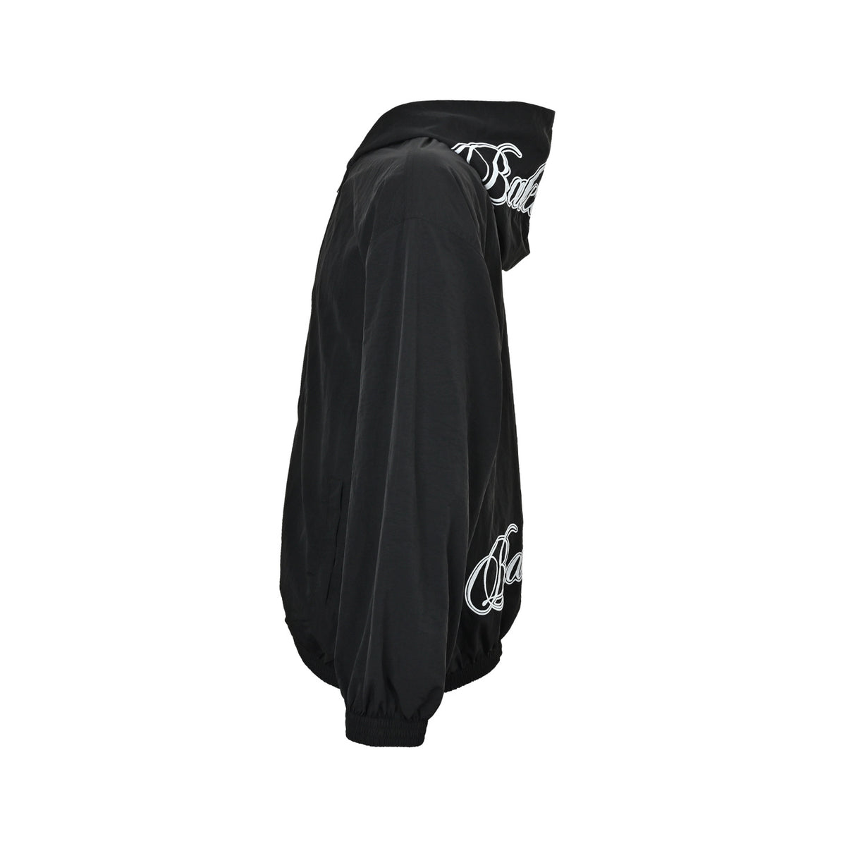 Balenciaga/Balanciaga hooded sports jacket with cursive signature lettering embroidery