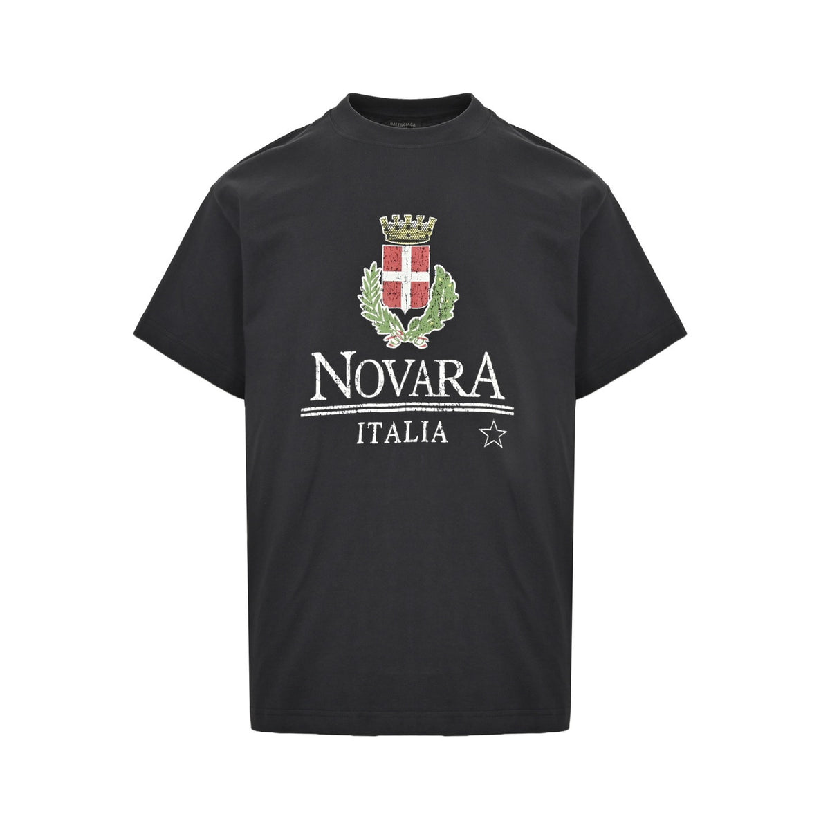Balenciaga/Balanciaga 25ss NOVARA distressed printed short sleeves