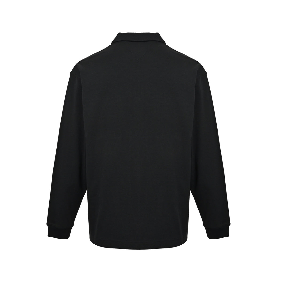Bottega Veneta/BV half-zip woven pocket long-sleeved POLO shirt