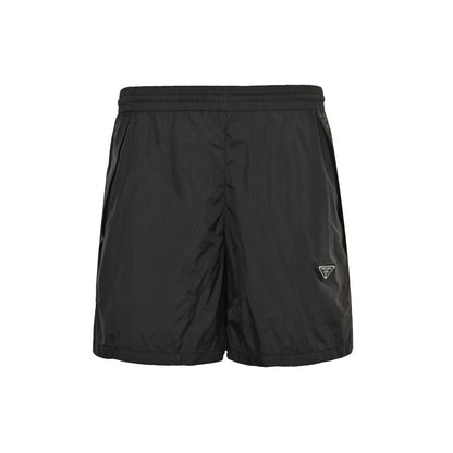 Prada 25ss classic triangle logo nylon shorts