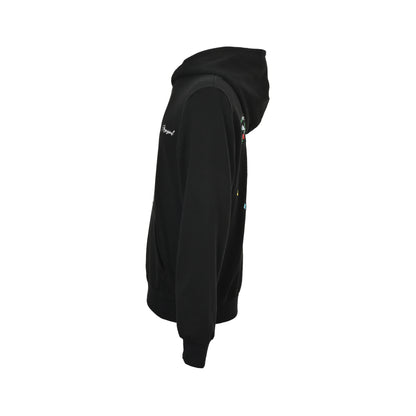 Louis Vuitton 25Fw washed holed hooded sweatshirt with floral embroidery on the back Louis Vuitton/Louis Vuitton 25Fw washed holed hooded sweatshirt with floral embroidery on the back