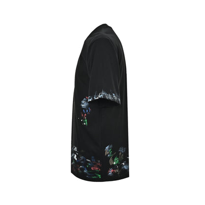 Balenciaga circle embroidered hand-painted graffiti printed short-sleeves