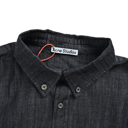 Acne Studios AC style bow washed denim shirt