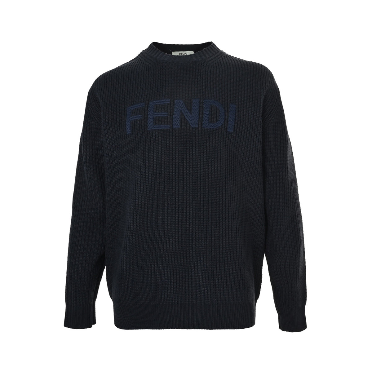 Fendi large letter logo crew neck sweater