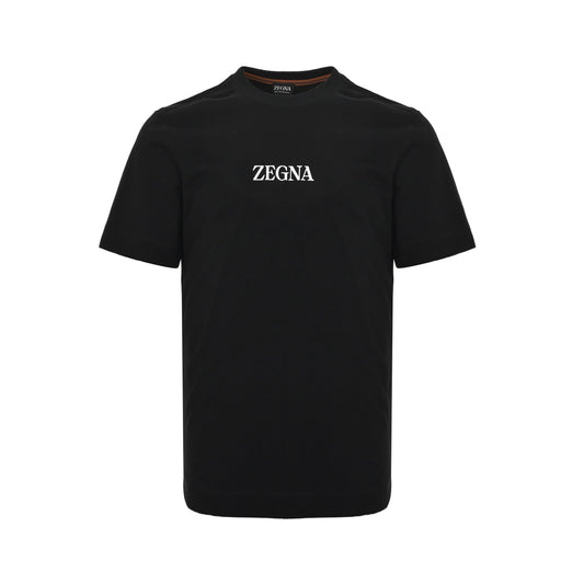 ZEGNA/ Zegna letter printed short sleeves on the chest