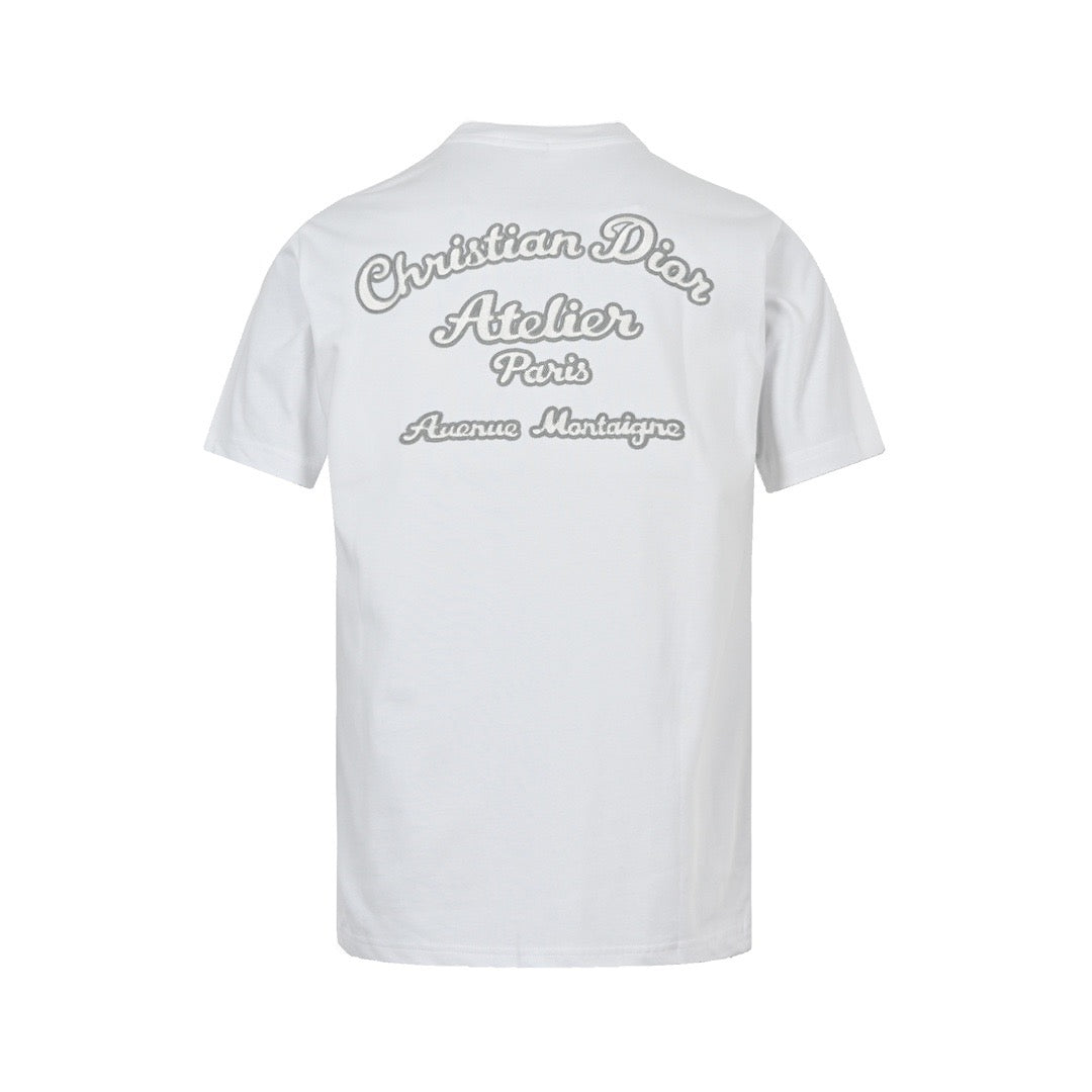 Dior 23ss pocket signature embroidered short sleeves