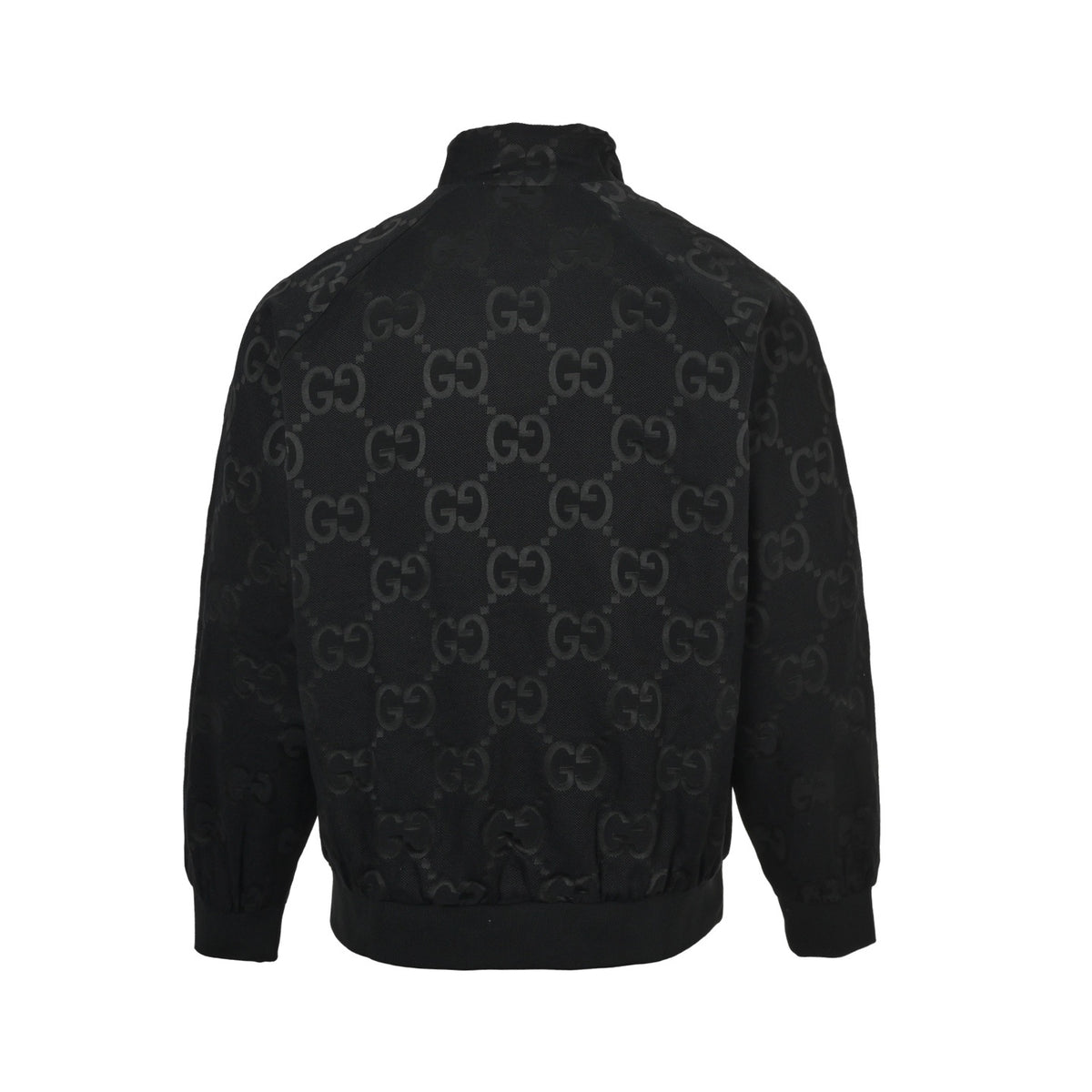 Gucci Double G all-over printed canvas stand-up collar padded jacket