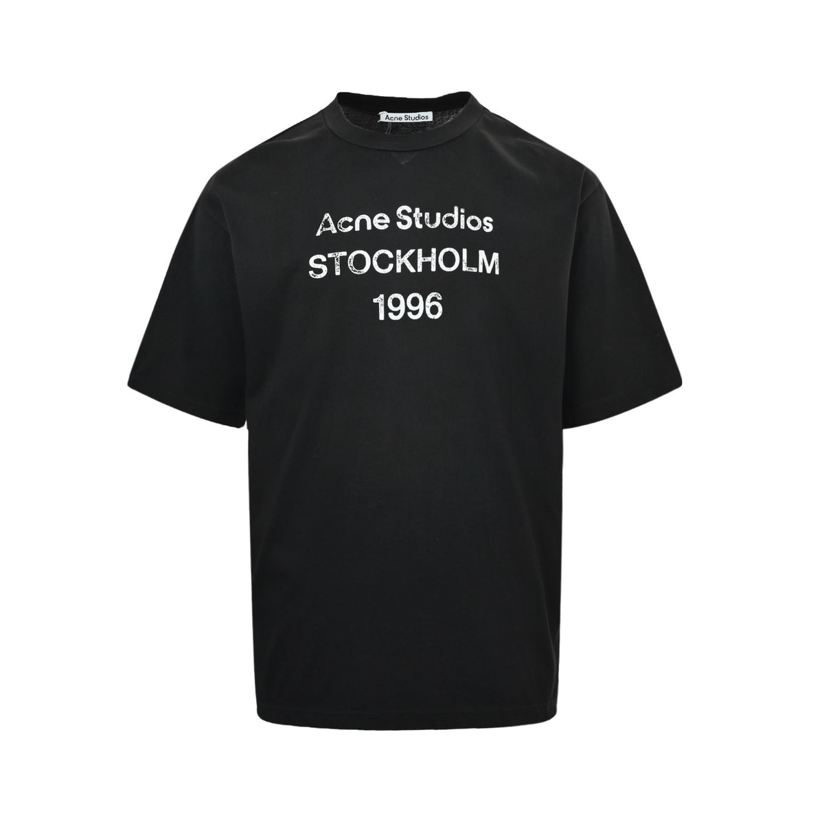 Acne Studios 1996 airbrushed distressed logo printed short sleeves