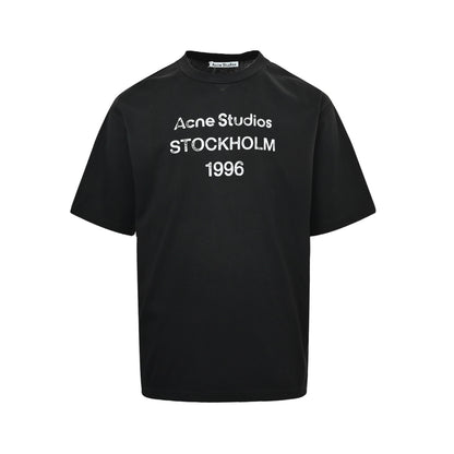 Acne Studios 1996 airbrushed distressed logo printed short sleeves