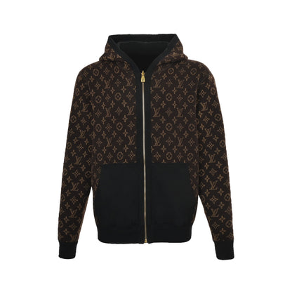Louis Vuitton 25Fw double-sided presbyopic hooded knitted jacket