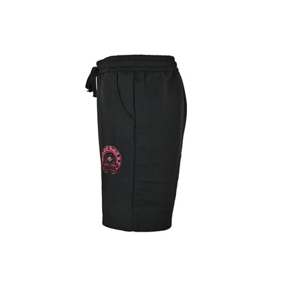 Chrome Hearts Sanskrit horseshoe cross pink embroidered shorts