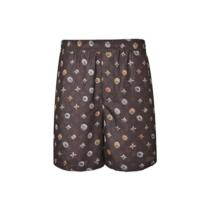 Louis Vuitton 26ss presbyopia daisy all-over printed suit shorts